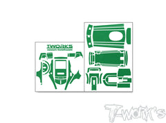 TS-072M     Metal Chrome Radio Skin Sticker ( For Futaba T3PV  ) 4 Colors