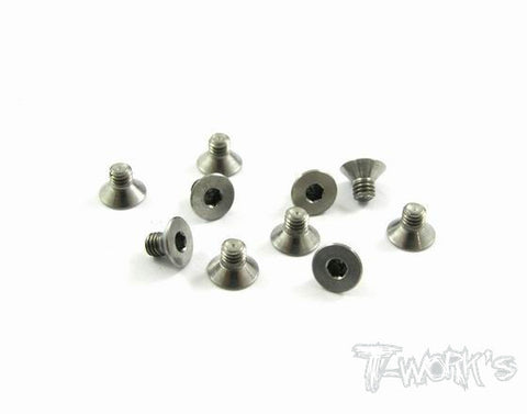 TSS-304C 3mm x 4mm 64 Titanium Hex. Countersink Screw 10pcs.