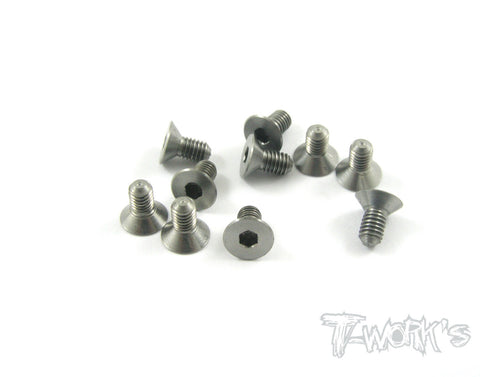 TSS-306C 3mm x 6mm 64 Titanium Hex. Countersink Screw 10pcs.