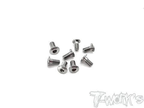 TSS-306LP   3mm x 6mm 64 Titanium Hex. Socket Head Low Profile Half Thread Screws（8pcs.）