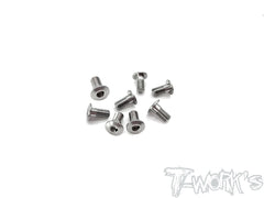 TSS-306LP 3mm x 6mm 64 Titanium Hex. Socket Head Low Profile Half Thread Screws（8pcs.）
