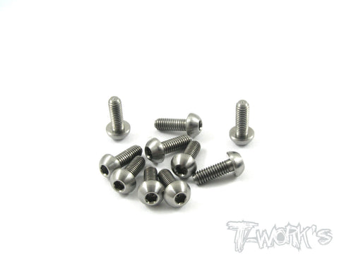 TSS-308B 3mm x 8mm  64 Titanium Hex. Socket Button Head Screw 10pcs