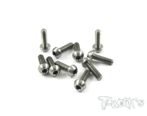 TSS-310B 3mm x 10mm 64 Titanium Hex. Socket Button Head Screw 10pcs