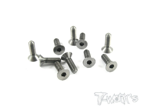 TSS-310C 3mm x 10mm 64 Titanium Hex. Countersink Screw  10pcs.