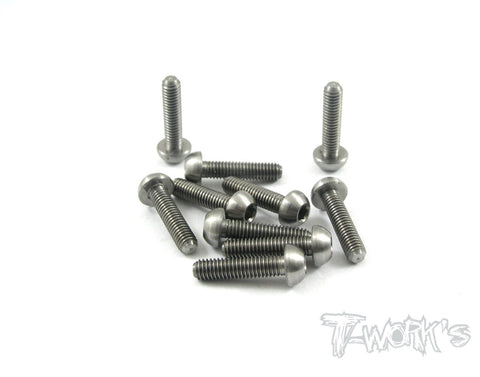 TSS-312B 3mm x 12mm 64 Titanium Hex. Socket Button Head Screw 10pcs