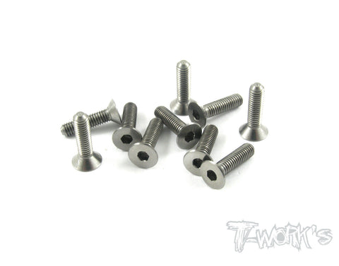 TSS-312C 3mm x 12mm  64Titanium Hex. Countersink Screw   10pcs.