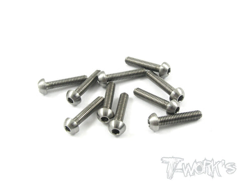 TSS-314B 3mm x 14mm 64 Titanium Hex. Socket Button Head Screw 10pcs