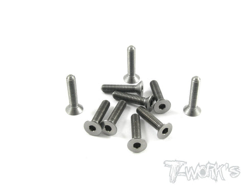 TSS-314C 3mm x 14mm 64 Titanium Hex. Countersink Screw   10pcs.