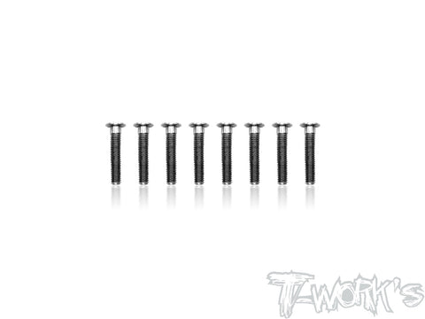 TSS-314LP 3mm x 14mm 64 Titanium  Hex. Socket Head Low Profile Half Thread Screws（8pcs.）