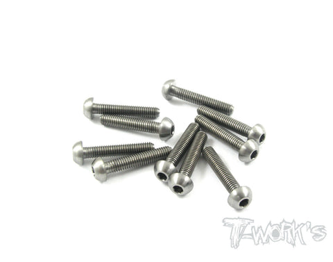 TSS-316B 3mm x 16mm  64 Titanium Hex. Socket Button Head Screw 10pcs