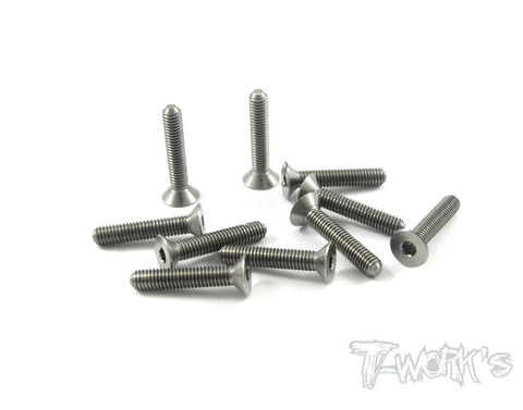 TSS-316C 3mm x 16mm 64 Titanium Hex. Countersink Screw 10pcs