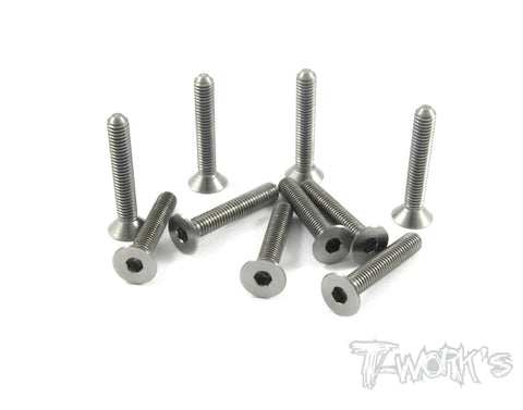 TSS-318C 3mm x 18mm 64 Titanium Hex. Countersink Screw 10pcs