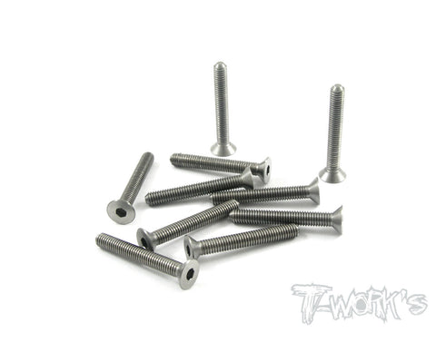 TSS-322C  3mm x 22mm 64 Titanium Hex. Countersink Screw 10pcs