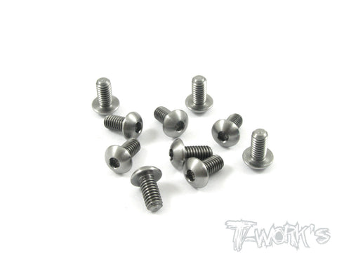 TSS-408B 4mm x 8mm  64 Titanium Hex Socket  Button Head Screw 10pcs