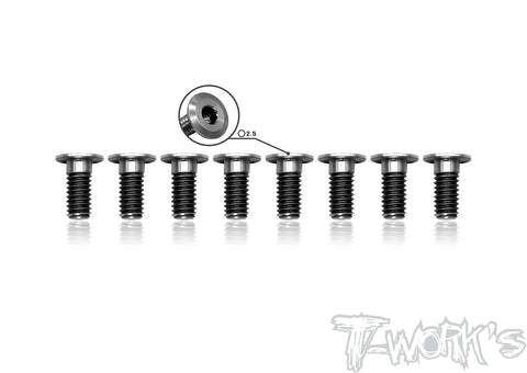 TSS-408LP 4mm x 8mm 64 Titanium  Hex. Socket Head Low Profile Half Thread Screws（8pcs.）