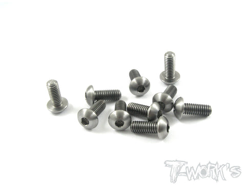 TSS-410B 4mm x 10mm 64 Titanium Hex Socket  Button Head Screw 10pcs