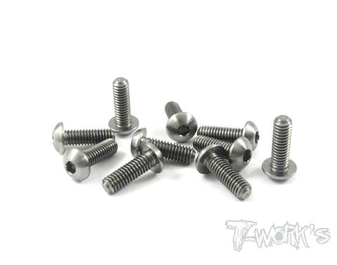 TSS-412B 4mm x 12mm 64 Titanium Hex Socket  Button Head Screw 10pcs