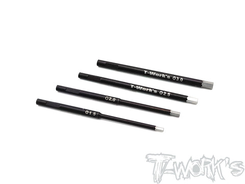 TT-072-H HSS Hex Wrench Replacement Tip 0.05/1.5/2.0/2.5/3.0 x 60mm