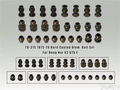 TO-315  7075-T6 Hard Coated Alum. Ball Set ( For Hong Nor X3 GTX E /  X3 GTS'23 )26 pcs.